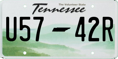 TN license plate U5742R
