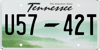TN license plate U5742T