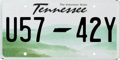 TN license plate U5742Y
