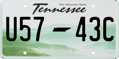 TN license plate U5743C