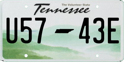 TN license plate U5743E
