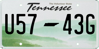 TN license plate U5743G