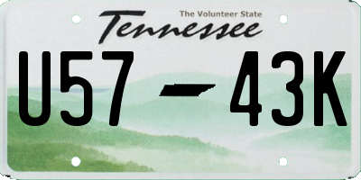 TN license plate U5743K