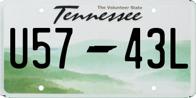 TN license plate U5743L
