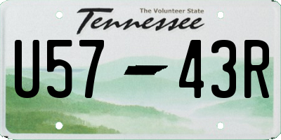 TN license plate U5743R