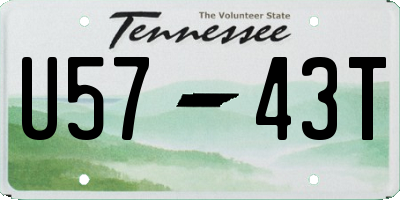 TN license plate U5743T