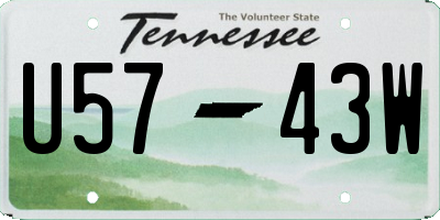 TN license plate U5743W