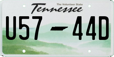 TN license plate U5744D