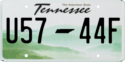 TN license plate U5744F