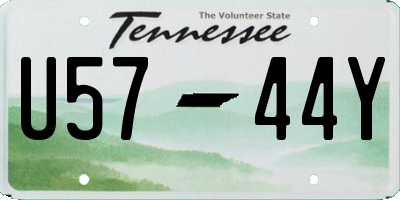 TN license plate U5744Y