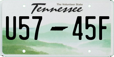 TN license plate U5745F