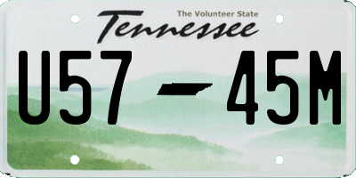 TN license plate U5745M