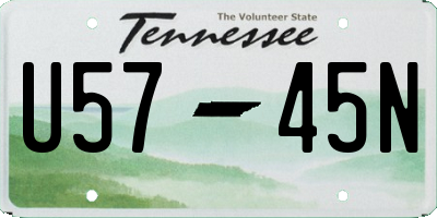 TN license plate U5745N