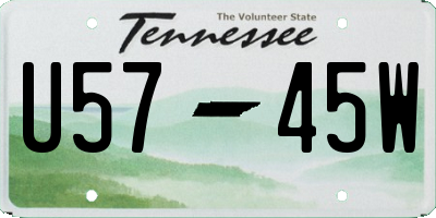 TN license plate U5745W
