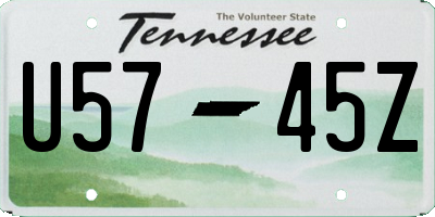 TN license plate U5745Z