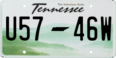 TN license plate U5746W