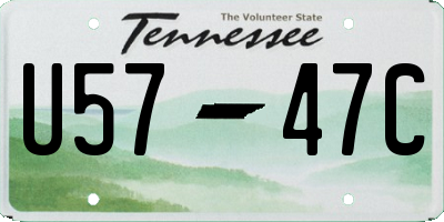 TN license plate U5747C