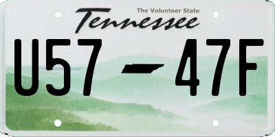 TN license plate U5747F