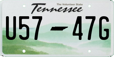 TN license plate U5747G