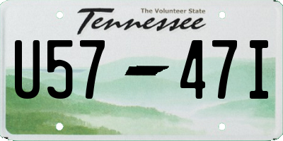 TN license plate U5747I