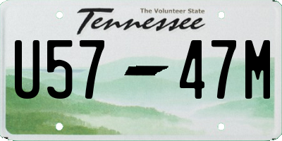 TN license plate U5747M