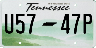 TN license plate U5747P