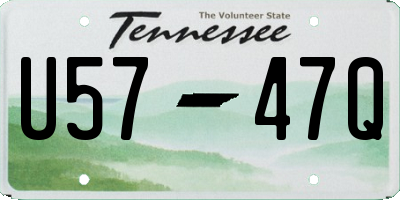 TN license plate U5747Q
