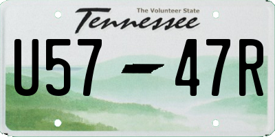 TN license plate U5747R