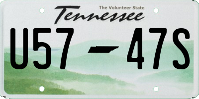TN license plate U5747S
