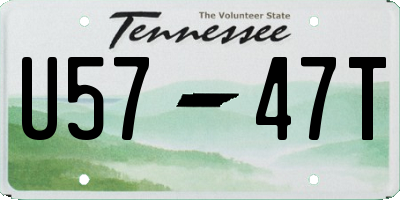 TN license plate U5747T