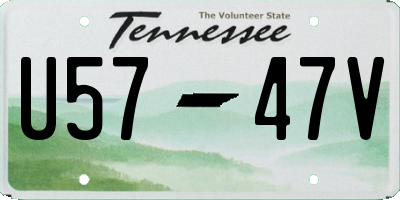 TN license plate U5747V