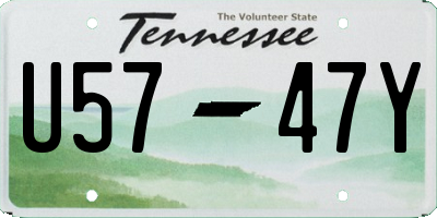 TN license plate U5747Y