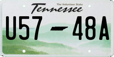 TN license plate U5748A