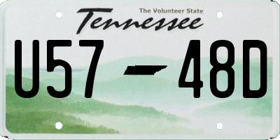 TN license plate U5748D