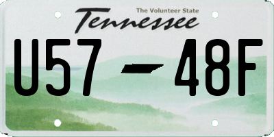 TN license plate U5748F