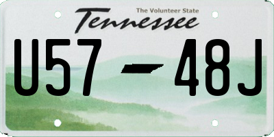 TN license plate U5748J
