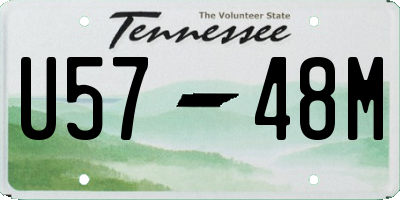 TN license plate U5748M