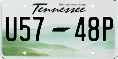 TN license plate U5748P