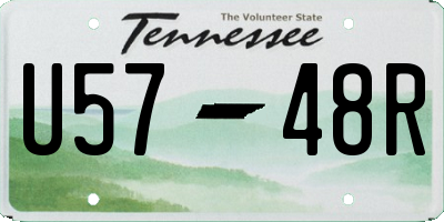 TN license plate U5748R