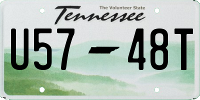 TN license plate U5748T