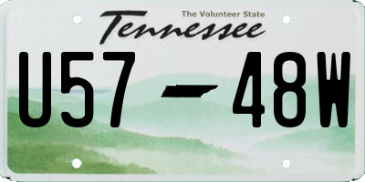 TN license plate U5748W