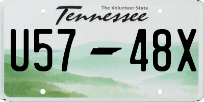 TN license plate U5748X