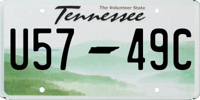 TN license plate U5749C
