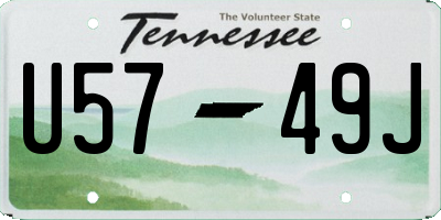 TN license plate U5749J