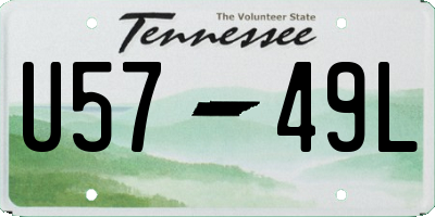 TN license plate U5749L