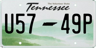 TN license plate U5749P
