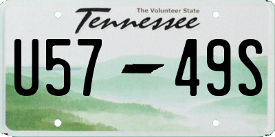 TN license plate U5749S