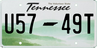 TN license plate U5749T
