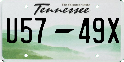 TN license plate U5749X