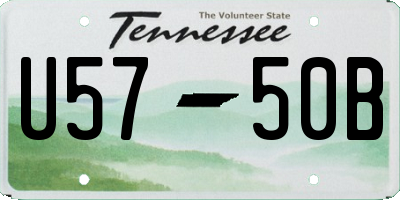 TN license plate U5750B